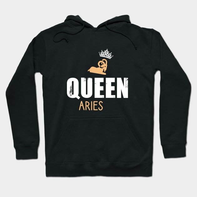 Queen aries Hoodie by cypryanus